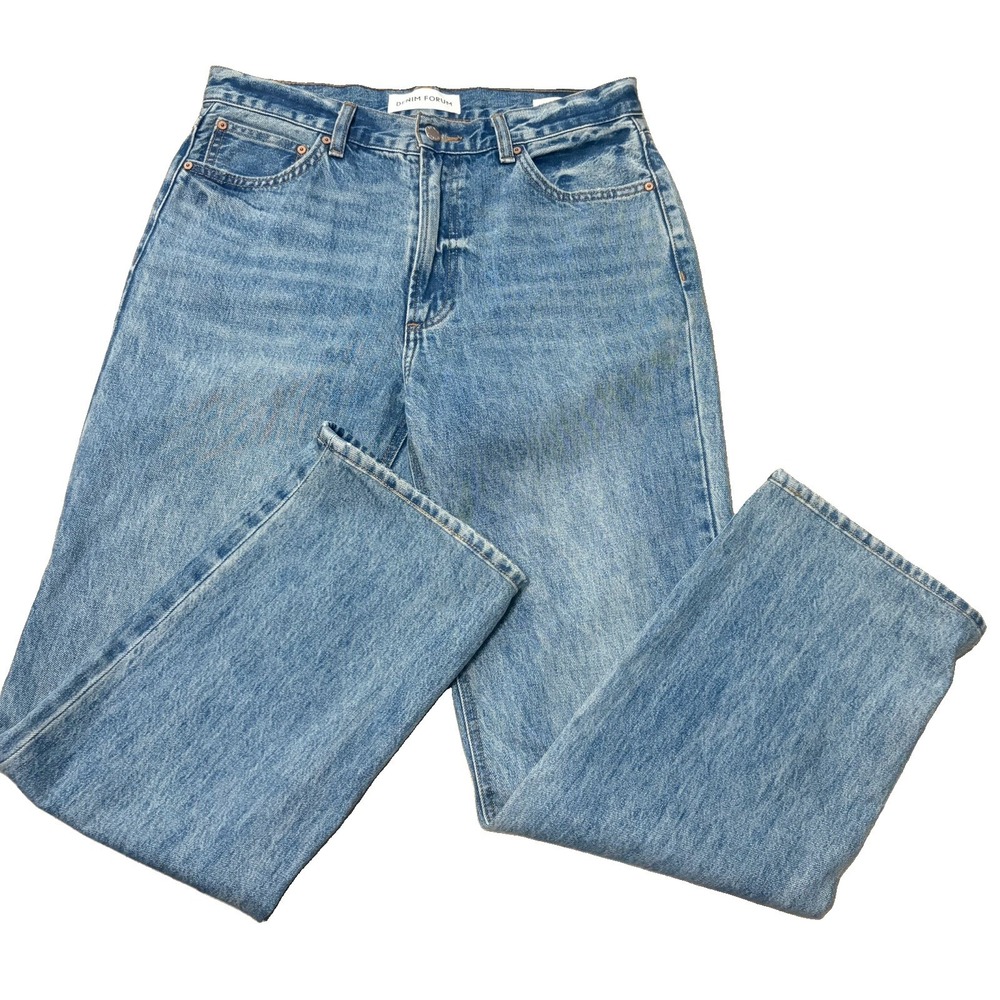 Denim Forum The 90s Classic Mid Straight Leg Jeans 29 Blue Light Wash Aritzia